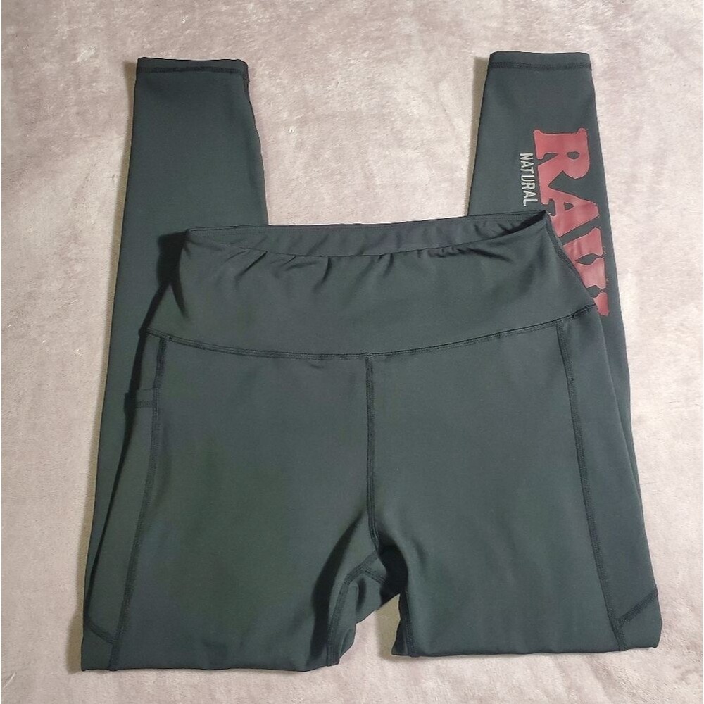 Raw Rolling Papers High Waisted Large Black Leggings